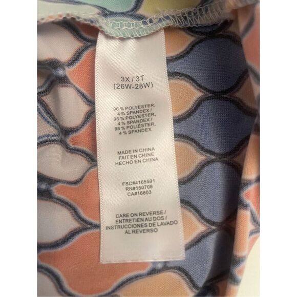 Signature Collection (Vintage Avon) Multi-Color Geometric Design Shift Dress Siz - Picture 11 of 12